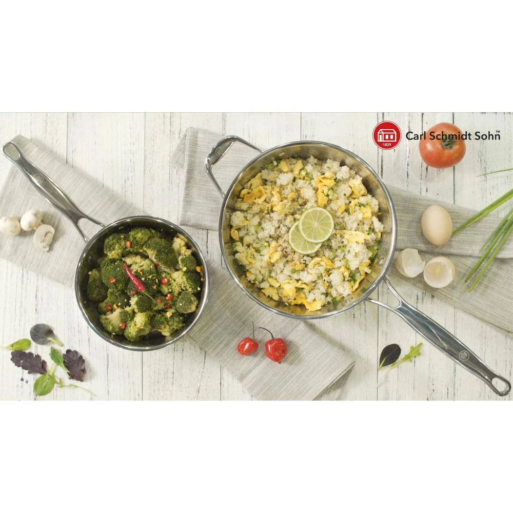 STERN 2.1 Qt. Hammered Stainless Steel Tri-Ply Saucepan with Lid by 1829 Carl Schmidt Sohn - Image 6