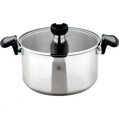 ARON 5.3 qt. Stainless Steel Stock Pot with Glass Lid by 1829 Carl Schmidt Sohn