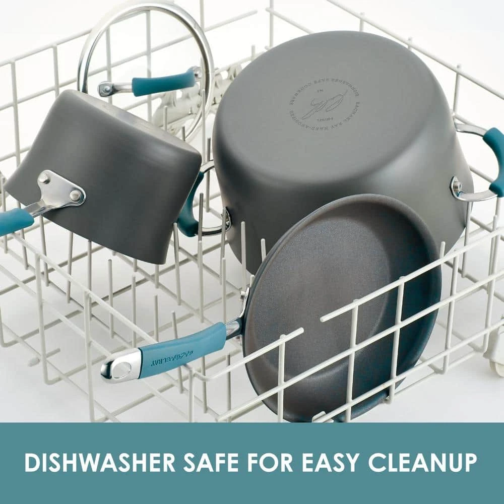 Cucina 11 in. Hard-Anodized Aluminum Nonstick Griddle in Agave Blue and Gray by Rachael Ray - Image 6