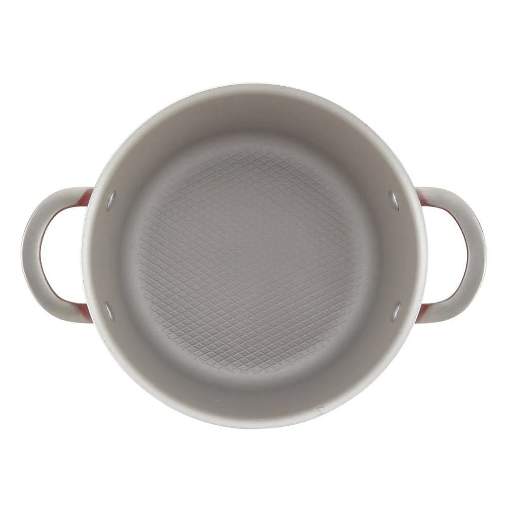 Home Collection 4.5 Qt. Porcelain Enamel Nonstick Covered Saucepot in Sienna Red by Ayesha Curry - Image 6