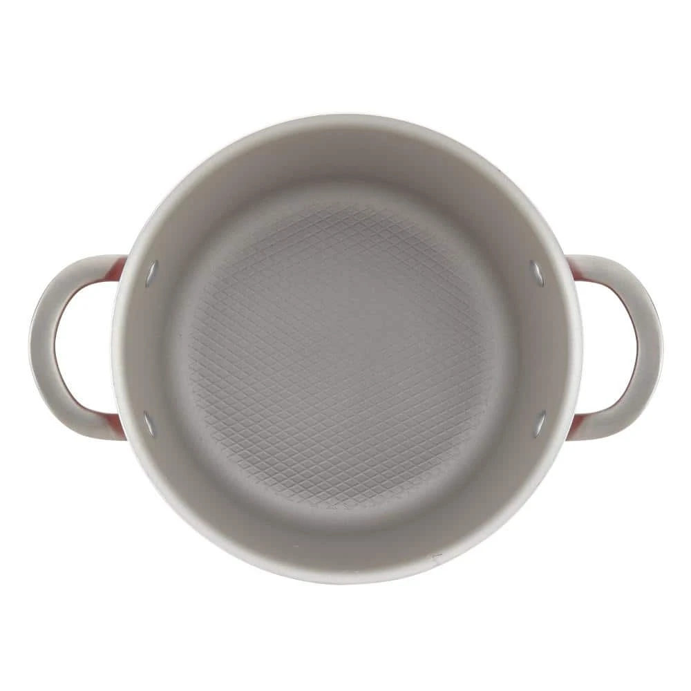 Home Collection 4.5 Qt. Porcelain Enamel Nonstick Covered Saucepot in Sienna Red by Ayesha Curry - Image 2