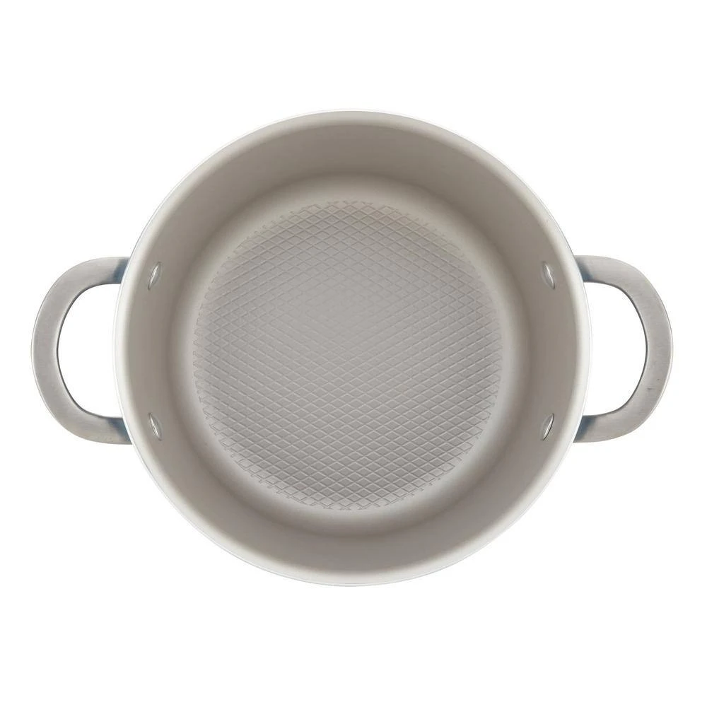 Home Collection 4.5 Qt. Twilight Teal Porcelain Enamel Non-Stick Covered Saucepot by Ayesha Curry - Image 7