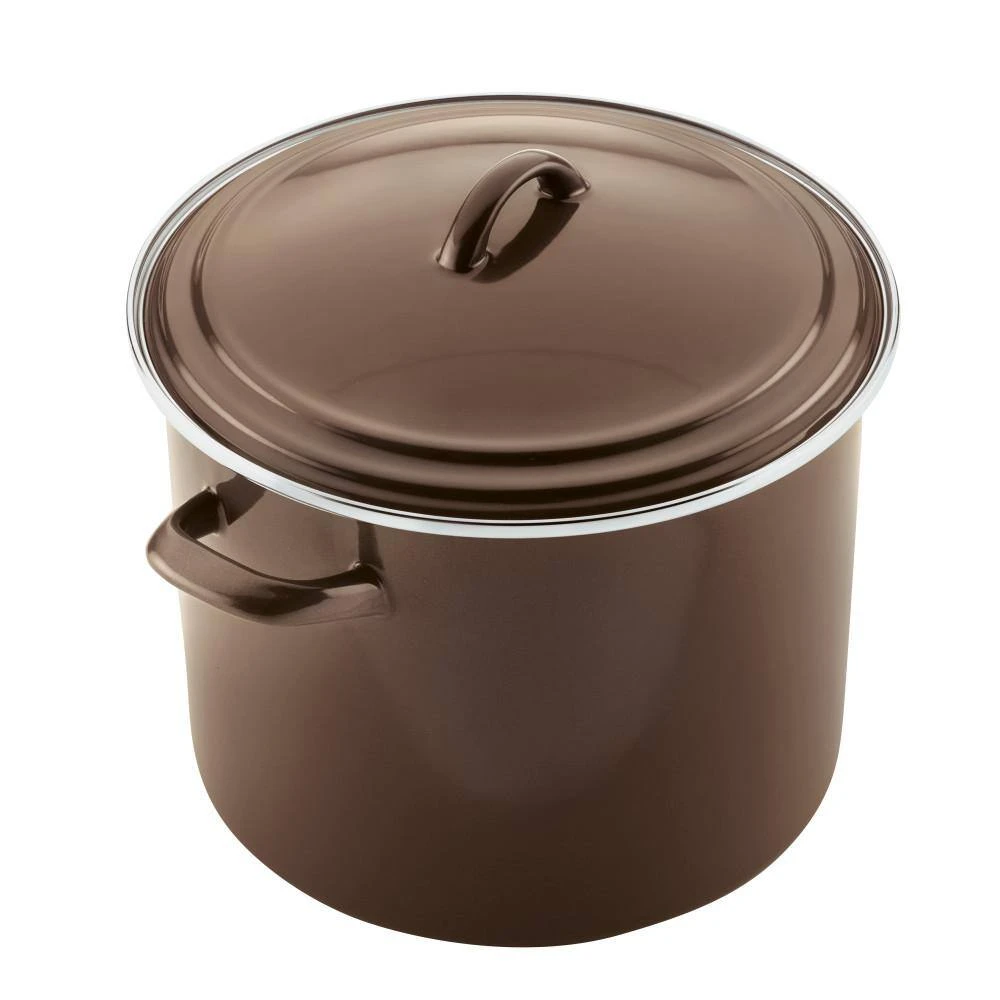Home Collection 12 qt. Steel Nonstick Stock Pot in Brown Sugar with Lid by Ayesha Curry - Image 4