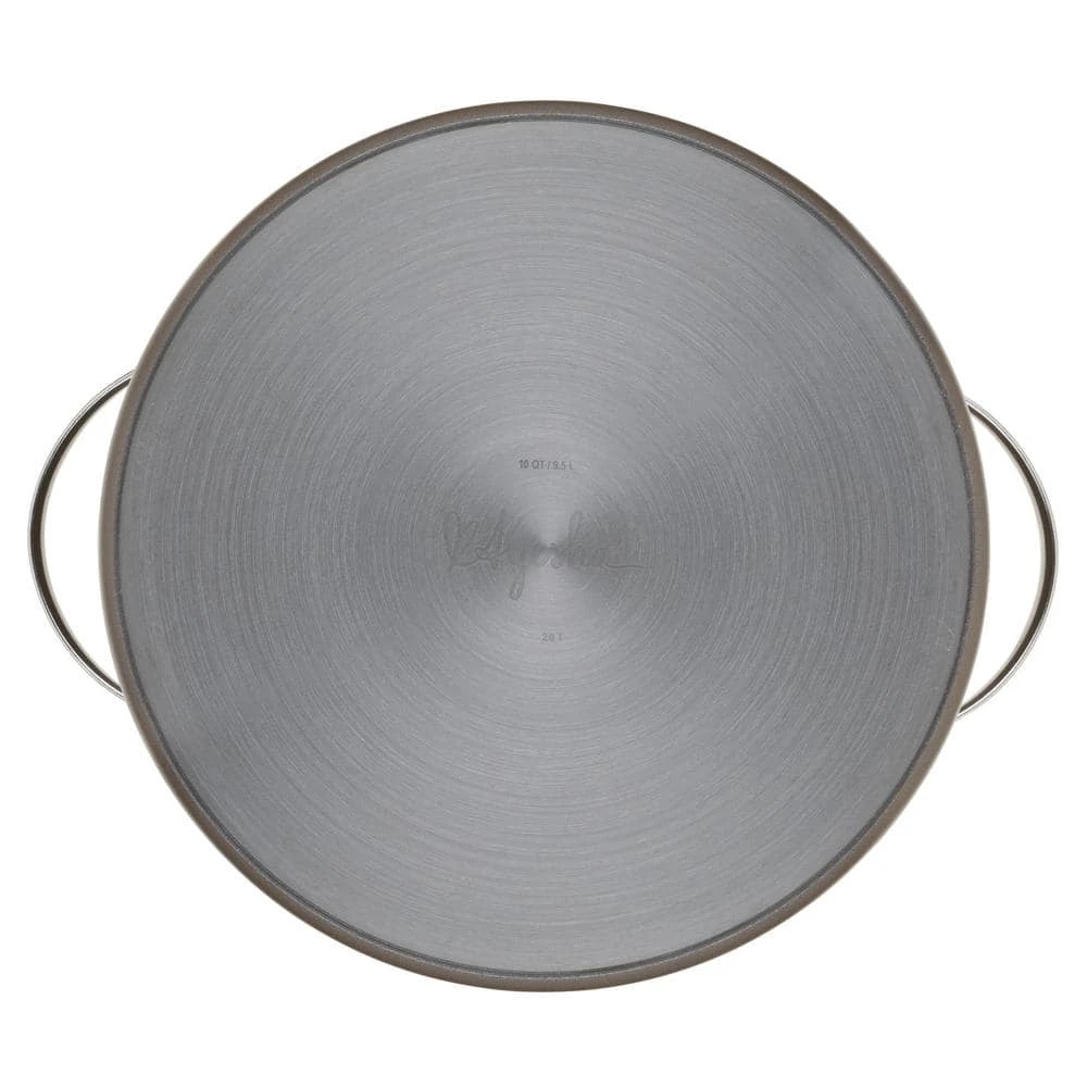 Professional 10 qt. Charcoal Hard Anodized Aluminum Nonstick Stockpot by Ayesha Curry - Image 2