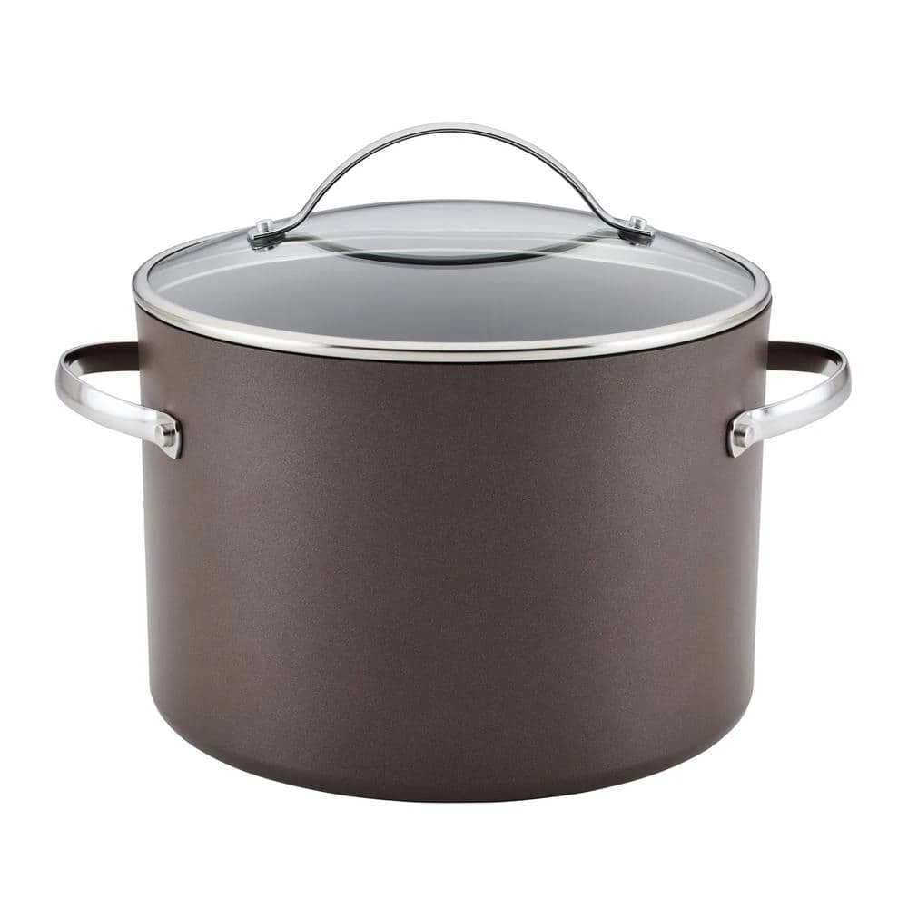 Professional 10 qt. Charcoal Hard Anodized Aluminum Nonstick Stockpot by Ayesha Curry
