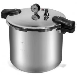 22 qt. Aluminum Stovetop Pressure Cooker With Built-in Pressure Dial Gauge by Barton