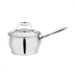 Essentials Zeno 2.1 qt. Stainless Steel Sauce Pan with Glass Lid by BergHOFF