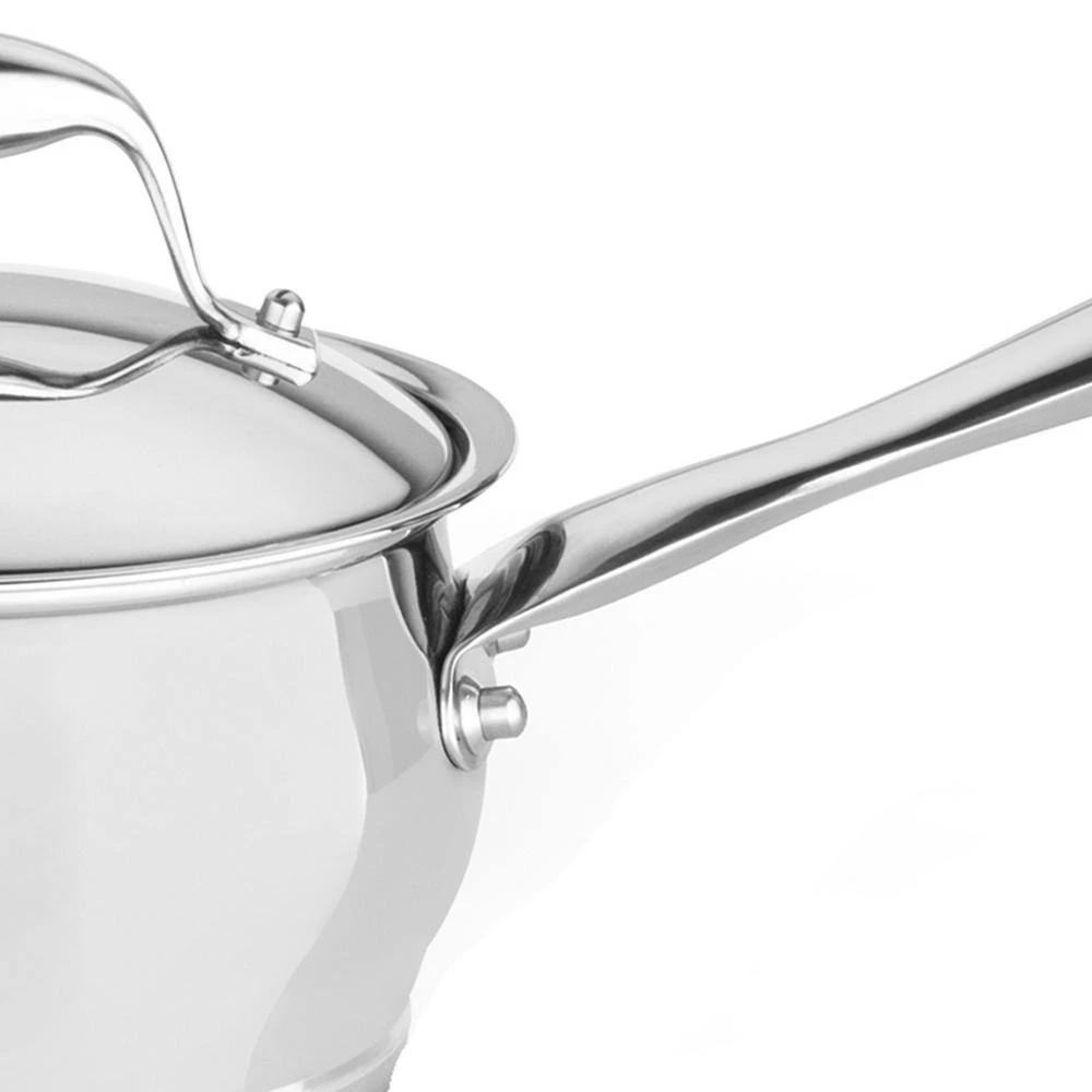 Essentials Zeno 2.1 qt. Stainless Steel Sauce Pan with Glass Lid by BergHOFF - Image 2