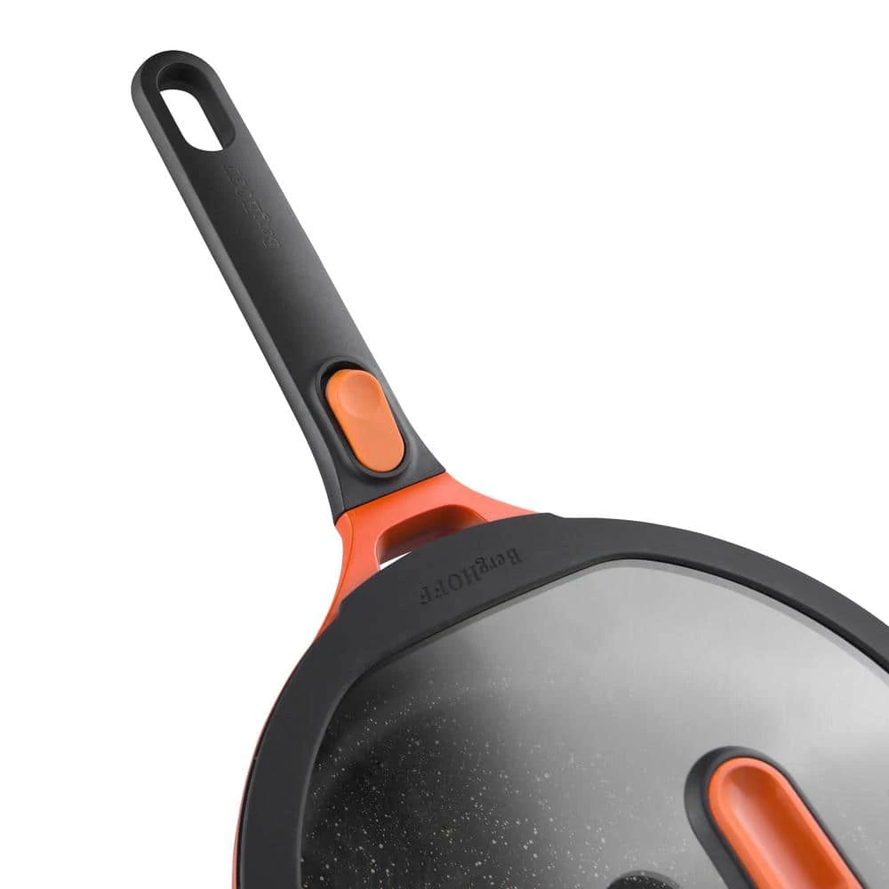 GEM Stay Cool 3.5 qt. Cast Aluminum Nonstick Saute Pan in Orange with Glass Lid by BergHOFF - Image 4