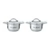 Essentials Bistro 2-Piece Stainless Steel Mini Pot Set with Lids by BergHOFF