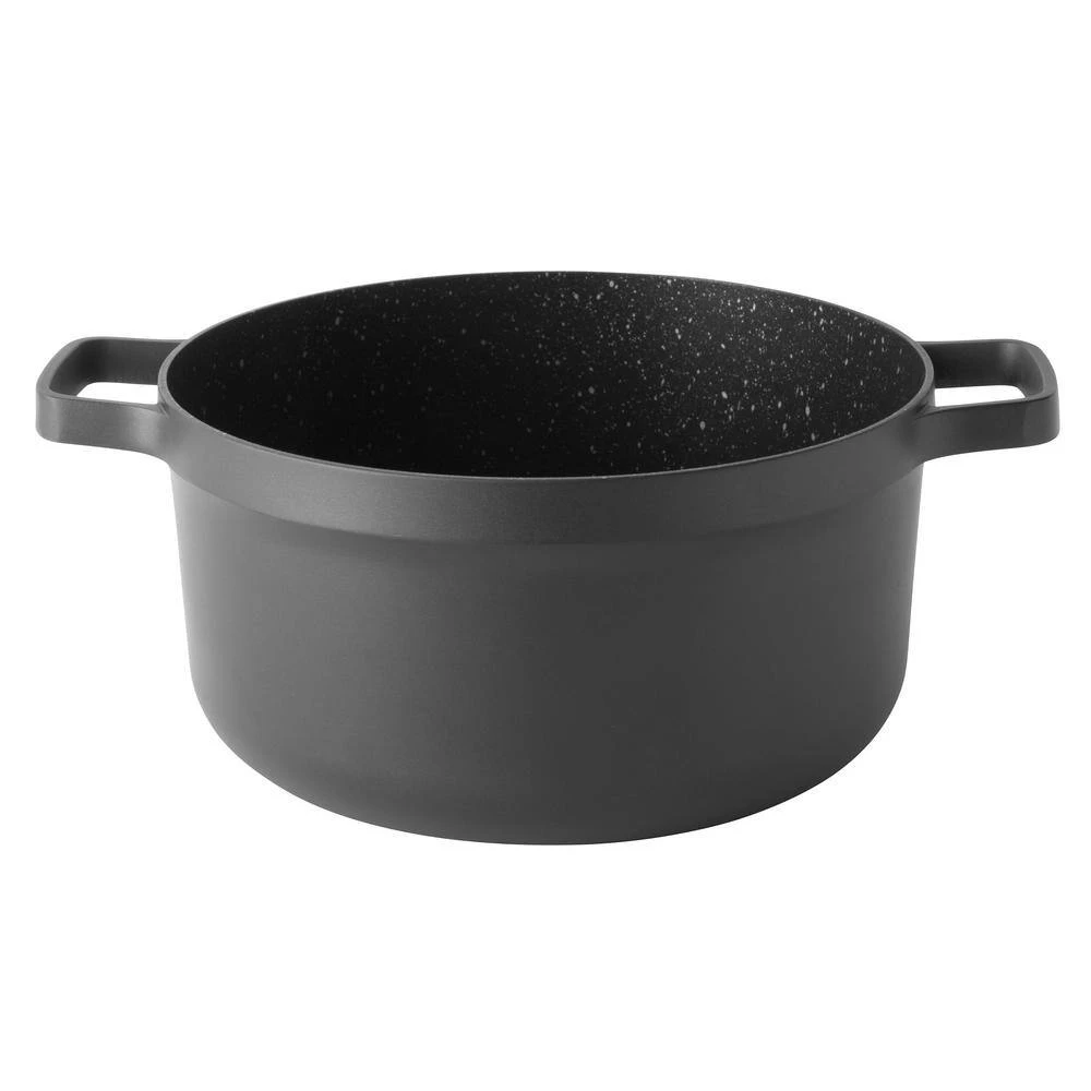 GEM 5.2 qt. Cast Aluminum Nonstick Stock Pot in Black with Glass Lid by BergHOFF - Image 2