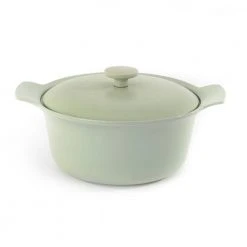 Ron 4.4 qt. Cast Iron Stock Pot in Green with Lid by BergHOFF