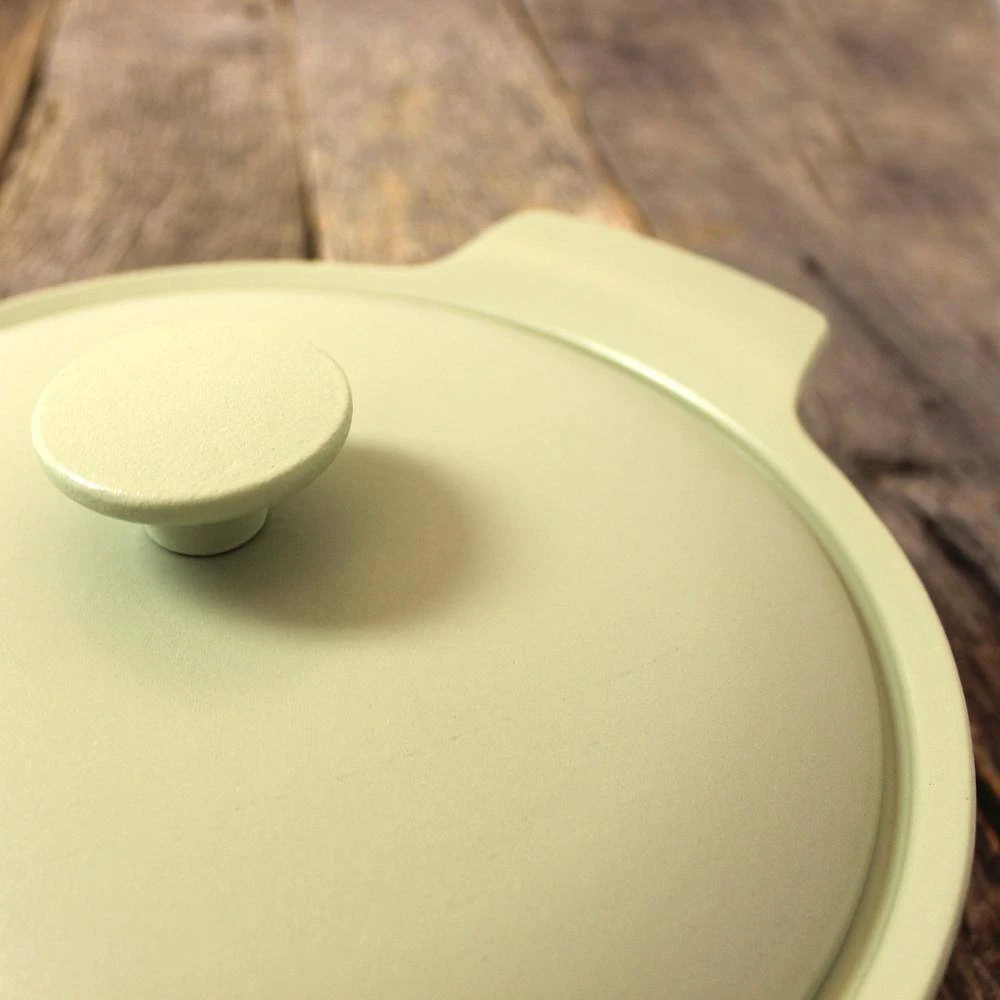 Ron 4.4 qt. Cast Iron Stock Pot in Green with Lid by BergHOFF - Image 6