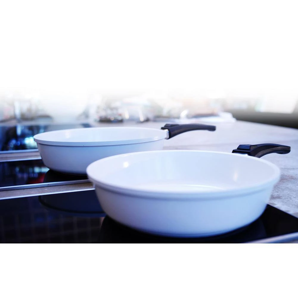 Vario Click Pearl 6 qt. Cast Aluminum Ceramic Nonstick Saute Pan in White by Berndes - Image 4