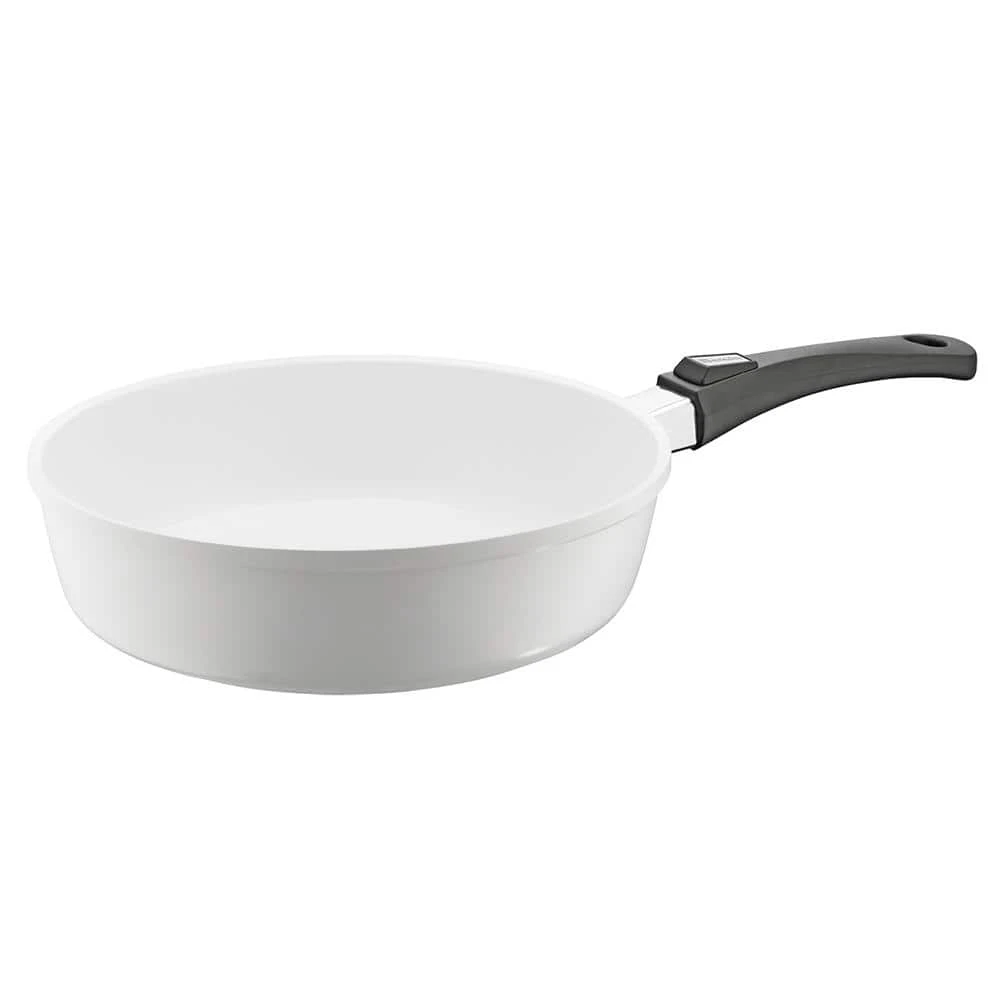 Vario Click Pearl 6 qt. Cast Aluminum Ceramic Nonstick Saute Pan in White by Berndes