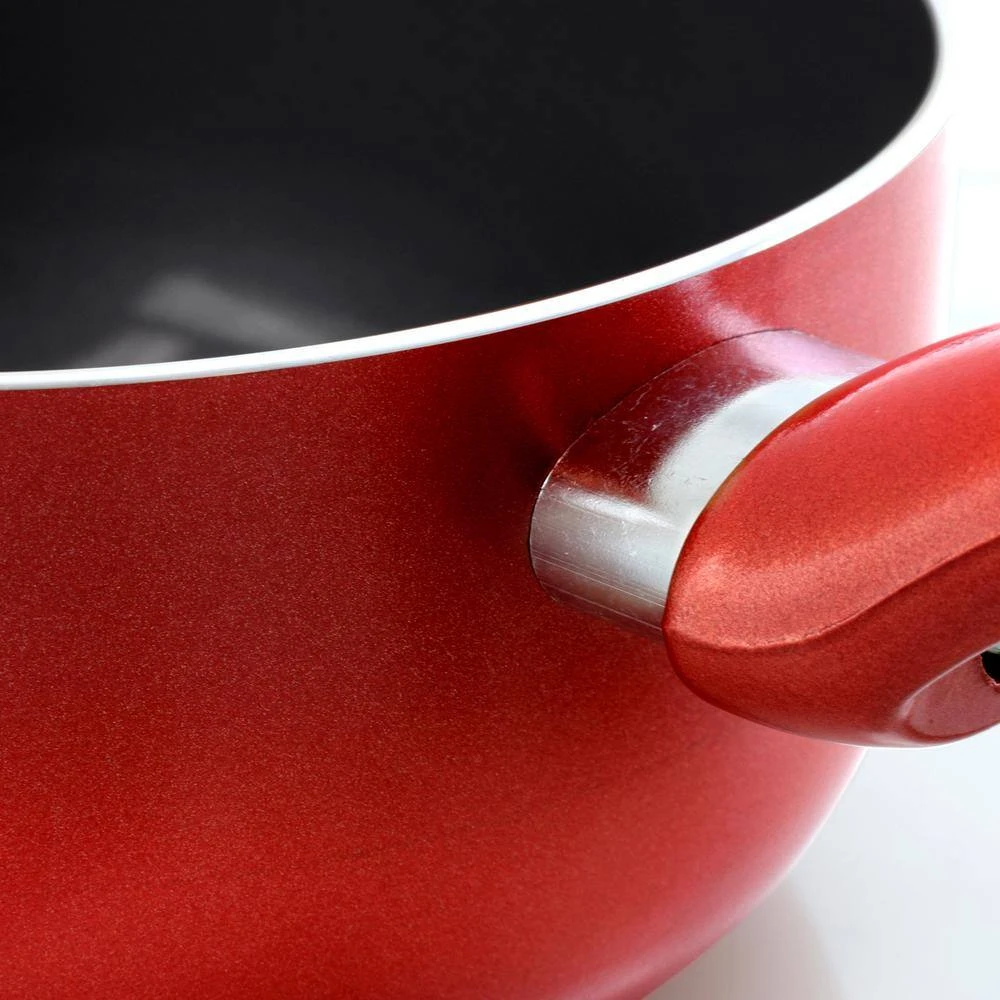 2 qt. Aluminum Ceramic Coated Saucepan in Red with Glass Lid by Better Chef - Image 5