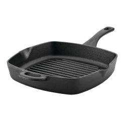 Preseasoned Cast Iron 10 in. Cast Iron Grill Black by Ayesha Curry