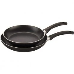 Pisa 2-Piece Aluminum Nonstick Frying Pan Set in black by Ballarini