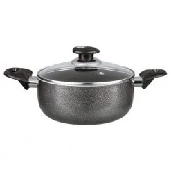 6 qt. Non-Stick Aluminum Dutch Oven in Black by Brentwood