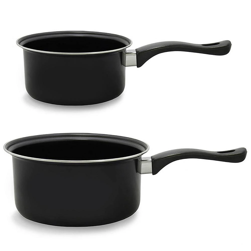 9-Piece Black Carbon Steel Sauce Pan Set by Brentwood - Image 4