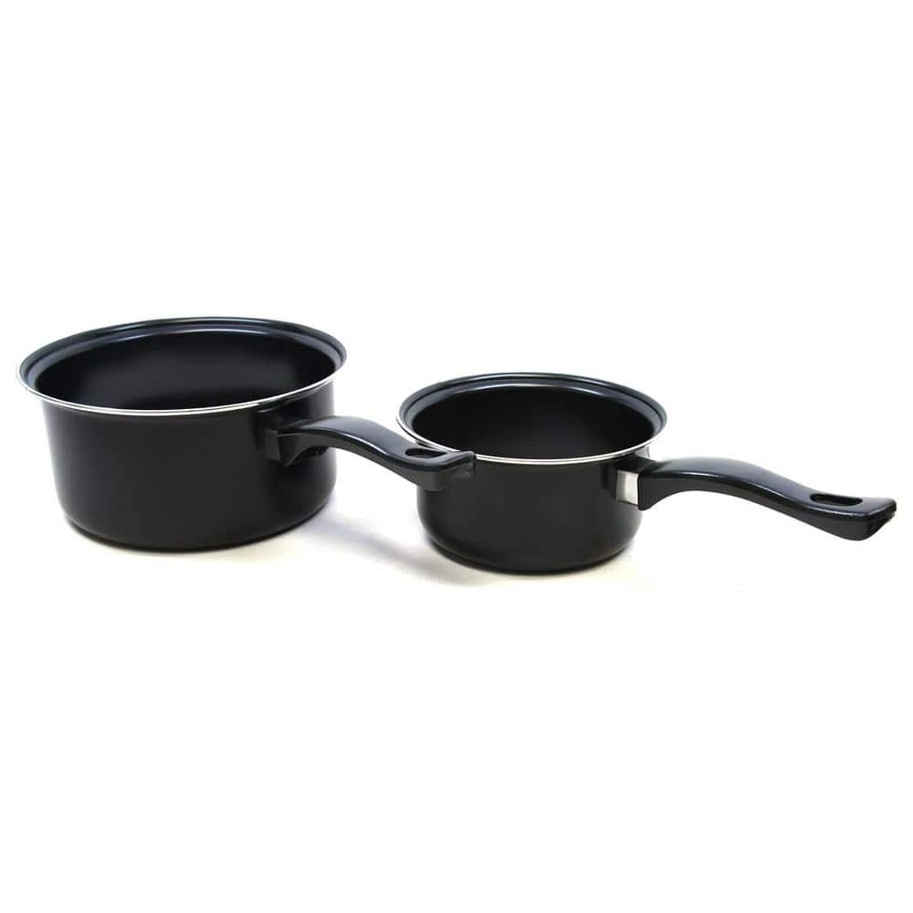 9-Piece Black Carbon Steel Sauce Pan Set by Brentwood