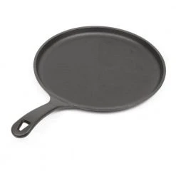 Pre-Seasoned 10-1/2 in. Cast Iron Round Griddle by Commercial CHEF