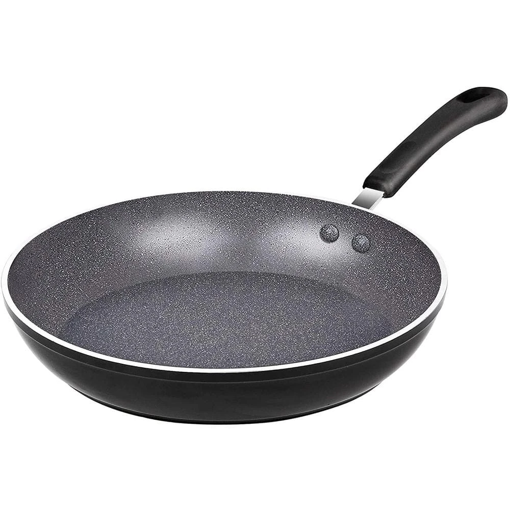 3-Pieces Frying Saute Pan Set with Non-stick Coating and Induction Compatible Bottom, 8 in. /10 in. /12 in. , Black by Cook N Home - Image 3