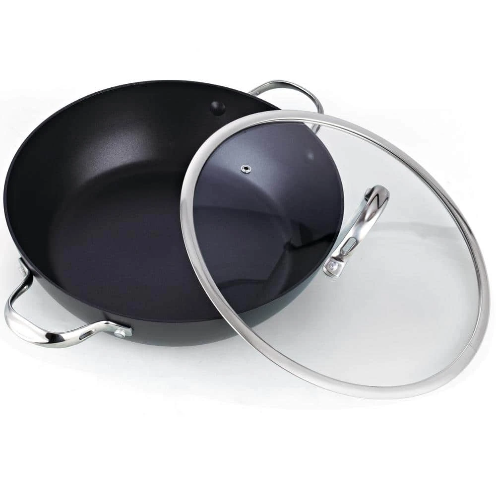 5 qt. Hard-Anodized Aluminum Nonstick Saute Pan in Black with Glass Lid by Cooks Standard - Image 4