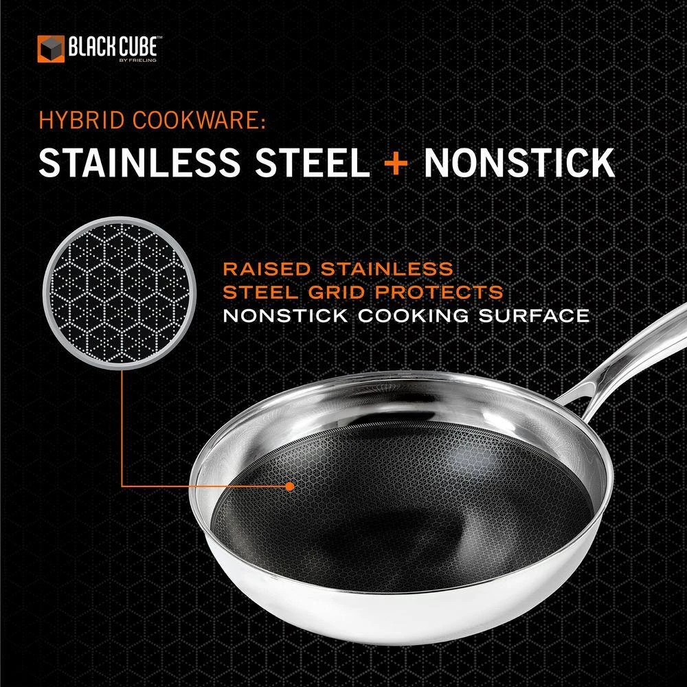 9.5 in. Hybrid Quick Release Chef's Pan in Stainless Steel by Black Cube - Image 4