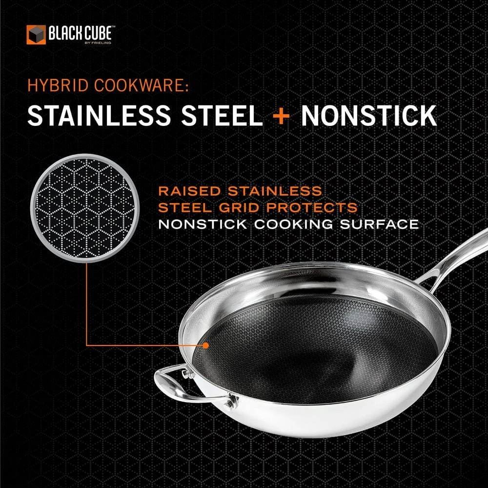 12.5 in. Hybrid Quick Release Wok in Stainless Steel by Black Cube - Image 4