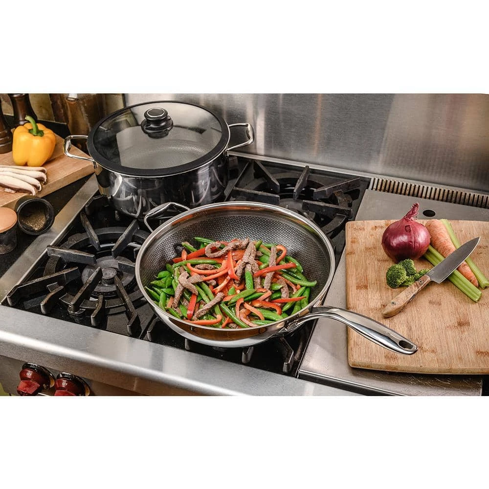 12.5 in. Hybrid Quick Release Wok in Stainless Steel by Black Cube - Image 9