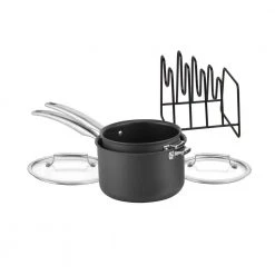 SmartNest 5-Piece Hard Anodized Saucepan Set by Cuisinart
