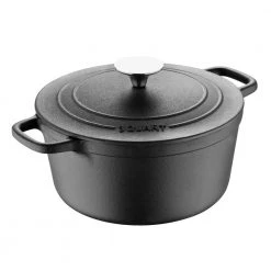BBQ 3 qt. Round Cast Iron Covered Dutch Oven by MasterPRO