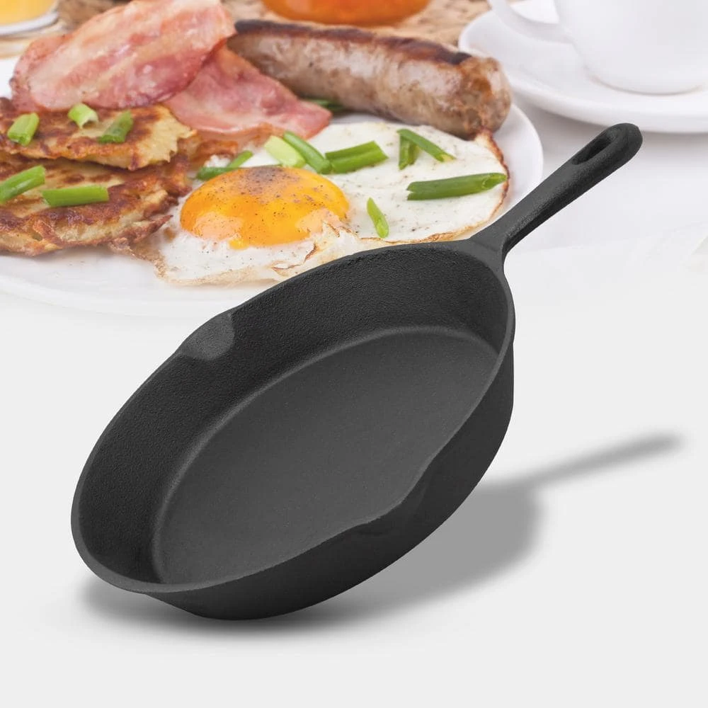 10 in. Cast Iron Skillet in Black by ExcelSteel - Image 5