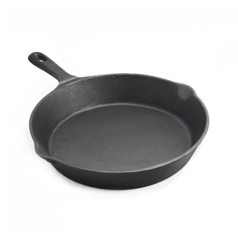 10 in. Cast Iron Skillet in Black by ExcelSteel