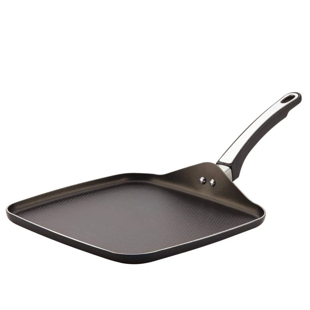 High Performance 10.75 in. Aluminum Nonstick Griddle in Black by Farberware