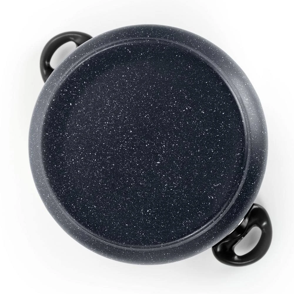 Leighton 3-Piece 8.5 Qt. Steel Nonstick Pasta Pot with Steamer in Black by GIBSON HOME - Image 3