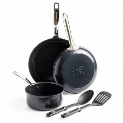 Chatham 5-Piece Black Ceramic Nonstick Cookware Set by GreenPan