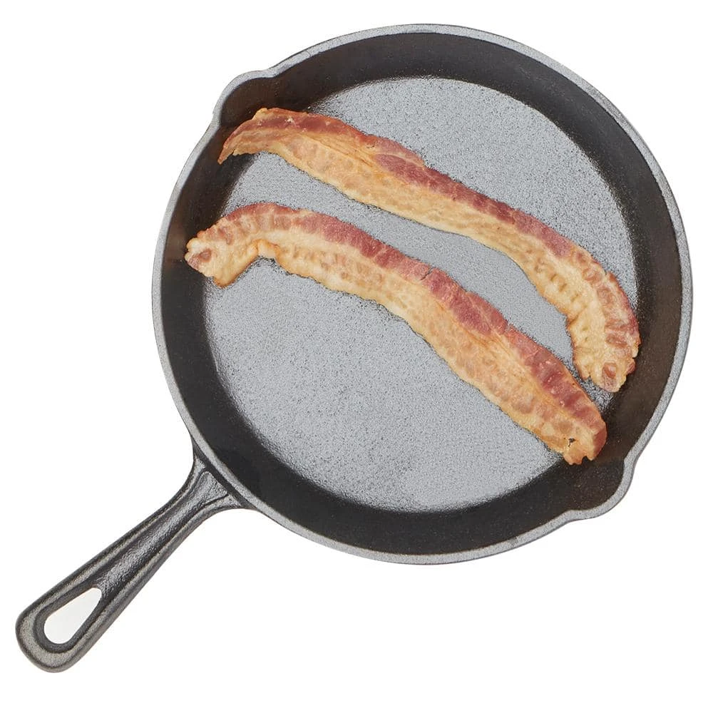 8 in. Pre-Seasoned Cast Iron Skillet with Pour Spouts by Home Basics - Image 3