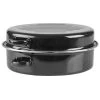 5.7 qt. Black Steel Roasting Pans by Home Basics