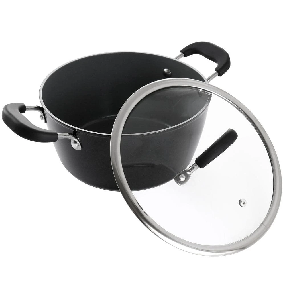 Arlington 4.5 qt. Aluminum Dutch Oven with Lid in Black by KENMORE - Image 2
