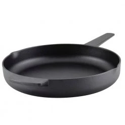 Seasoned Cast Iron 12 in. Cast Iron Frying Pan Black by KitchenAid