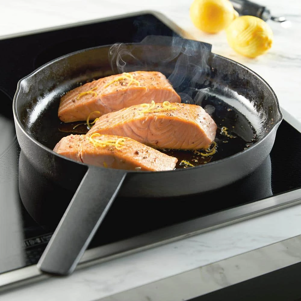 Seasoned Cast Iron 12 in. Cast Iron Frying Pan Black by KitchenAid - Image 8
