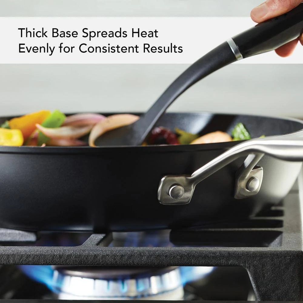 12.25 in. Hard-Anodized Induction Aluminum Nonstick Frying Pan with Lid Black Matte by KitchenAid - Image 5