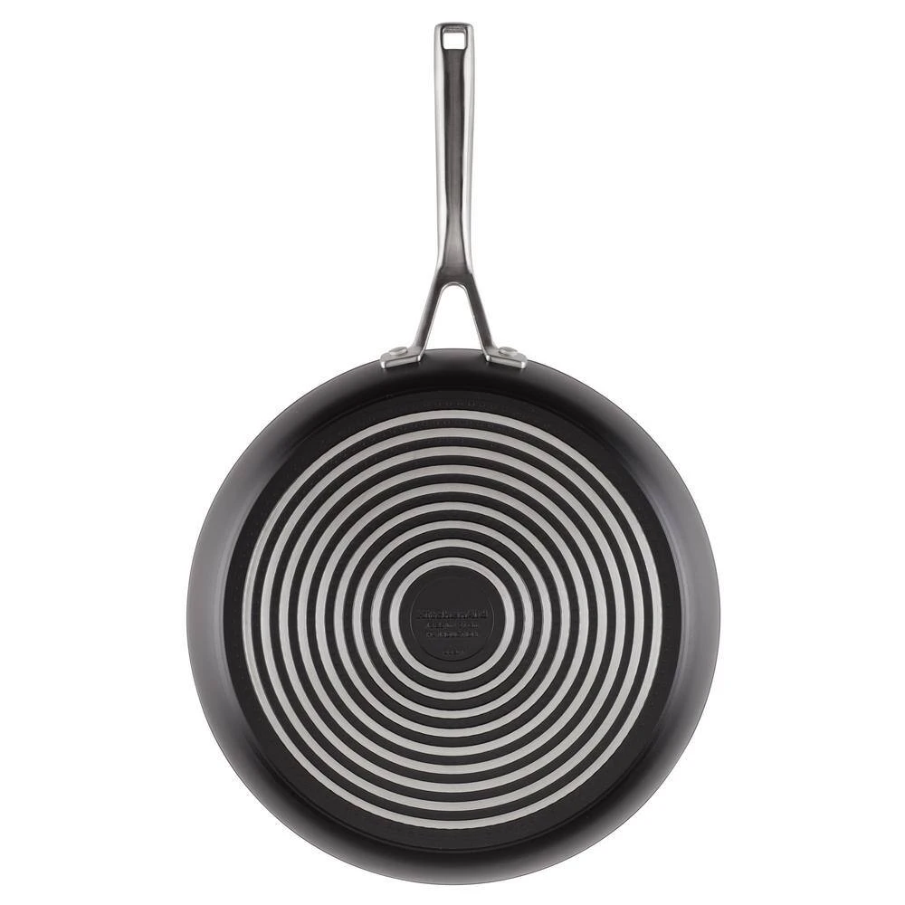 12.25 in. Hard-Anodized Induction Aluminum Nonstick Frying Pan with Lid Black Matte by KitchenAid - Image 2