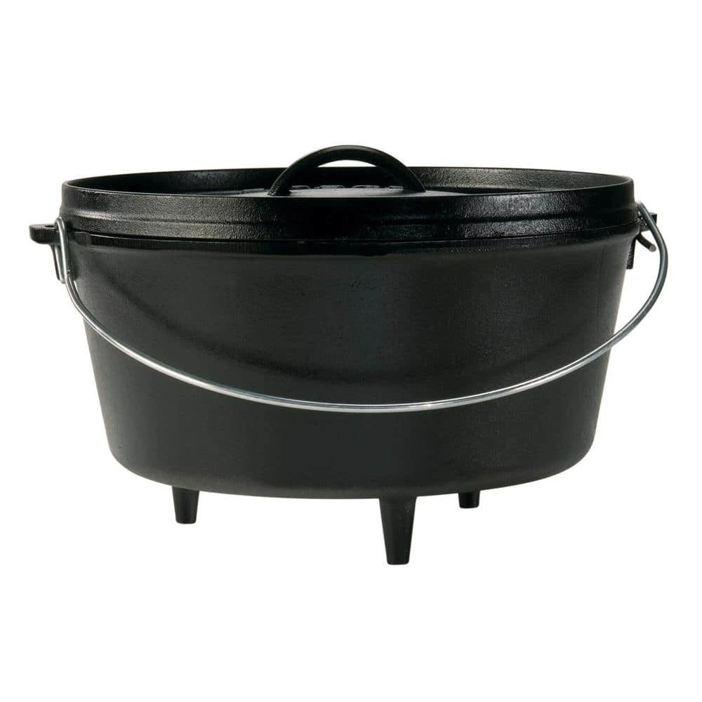 8 Qt. Cast Iron Deep Dutch Oven with Lid and Bail Handle by Lodge
