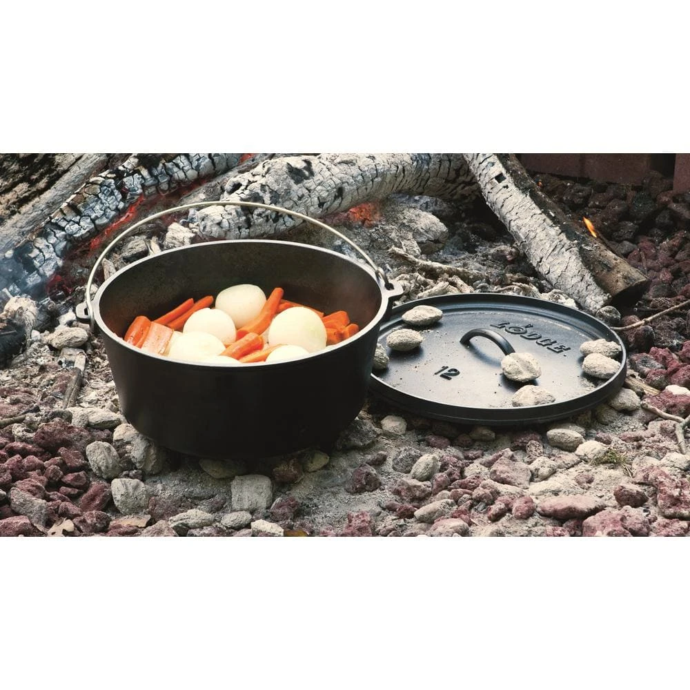 8 Qt. Cast Iron Deep Dutch Oven with Lid and Bail Handle by Lodge - Image 2