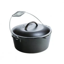 5 qt. Cast Iron Dutch Oven with Lid and Spiral Bail Handle by Lodge