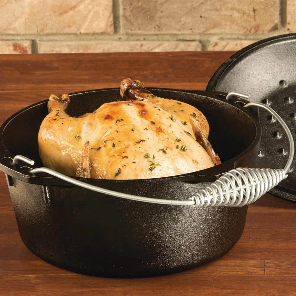 5 qt. Cast Iron Dutch Oven with Lid and Spiral Bail Handle by Lodge - Image 2