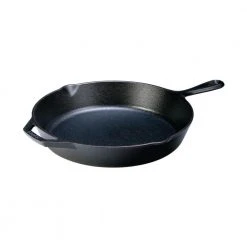 12 in. Cast Iron Skillet in Black with Pour Spout by Lodge